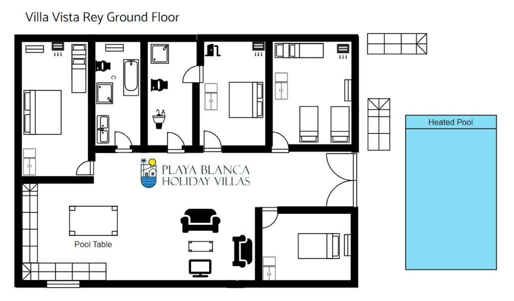 Villa Vista Rey - 6 Bedroom - Heated Pool - Amazing Views - Pool Table - Vista Lobos - Playa Blanca מראה חיצוני תמונה